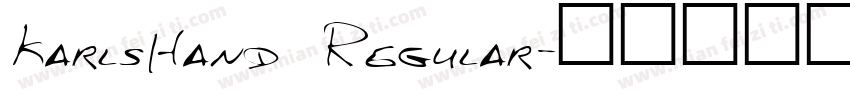 KarlsHand Regular字体转换